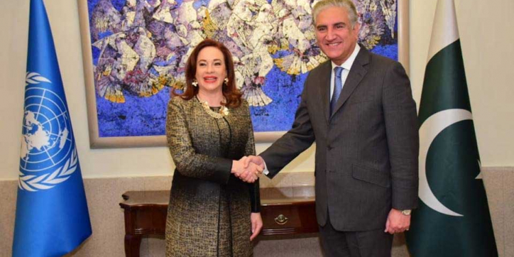 Pak FM Meets President UN General Assembly