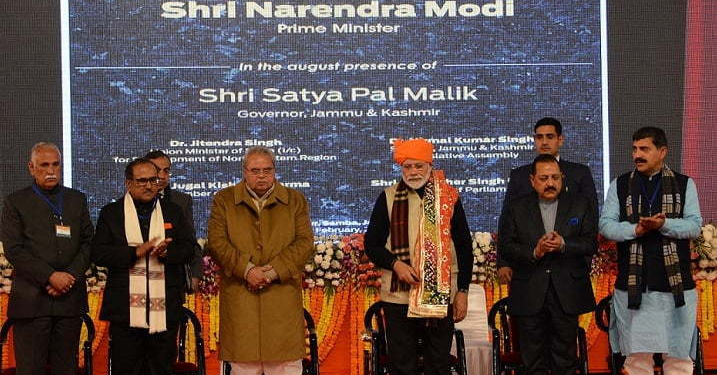 Modi launches Development Projects in J&K as Kashmir Shuts down