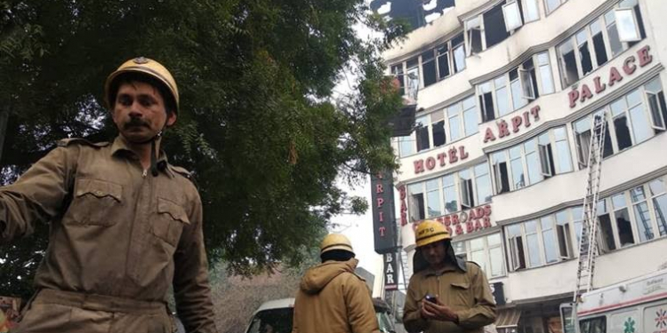 17 killed in massive fire in central Delhi’s Karol Bagh Hotel