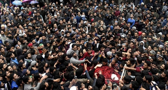 Massive Gathering at Zakir Musa’s Funeral