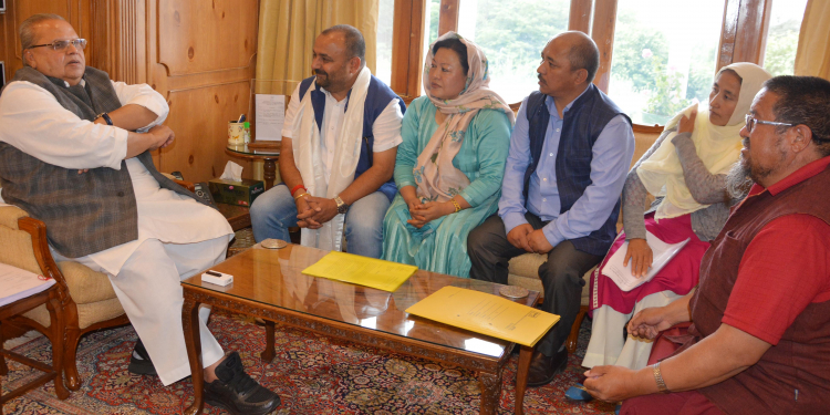 Delegation of nominated Councillors of LAHDCs- Kargil and Leh meets Governor