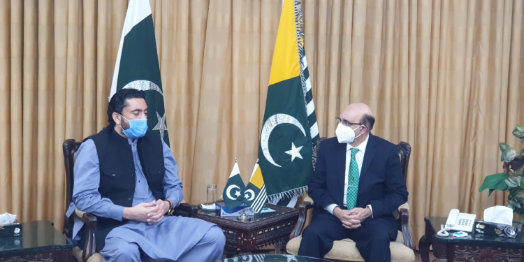 Sehryar Afridi calls on Pakistan Administered Kashmir President