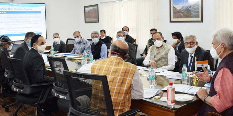 Lt Governor takes a comprehensive review of the various NHPC projects in J&K