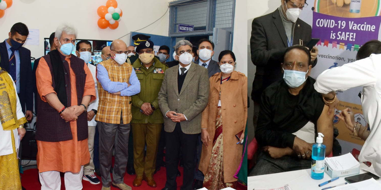 LG Manoj Sinha Inaugurated Covid drive for J&K from GMC Jammu
