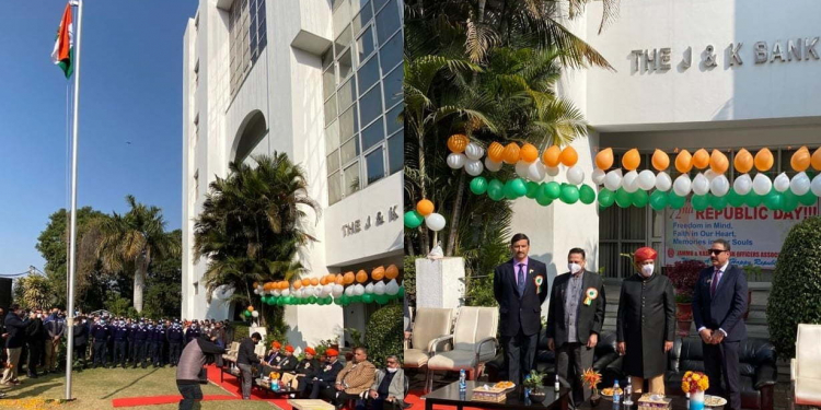 J&K Bank celebrates 72nd Republic Day; CMD unfurled the national flag
