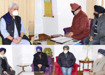 All Parties Sikh Coordination Committee, President JKWP call on Lt Governor at Srinagar
