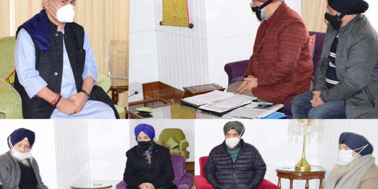 All Parties Sikh Coordination Committee, President JKWP call on Lt Governor at Srinagar