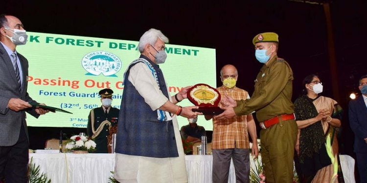 Lt Governor attends passing out ceremony of 32nd, 56th & 66th Forest Guards’ Course