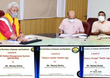 Lt Governor launches JK Public Works- Online Management, Monitoring & Accounting System; “Hamari Sadak” & “Tameer Taraqqi” Mobile Apps