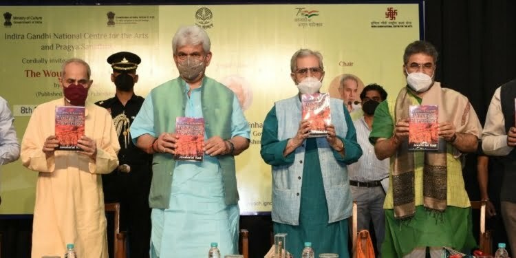 Lt Governor releases Jawaharlal Kaul’s “Jammu Kashmir: The Wounded Paradise”