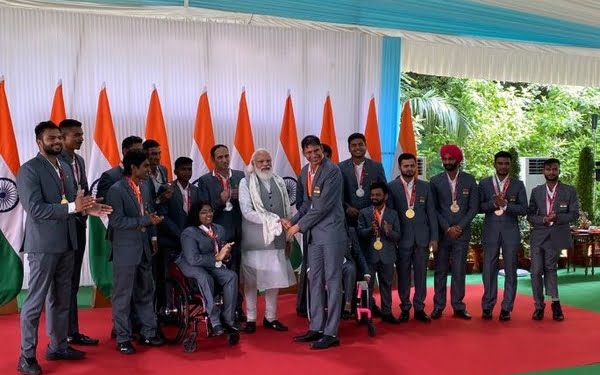 PM Modi hosts Indian Paralympic Contingent at his residence