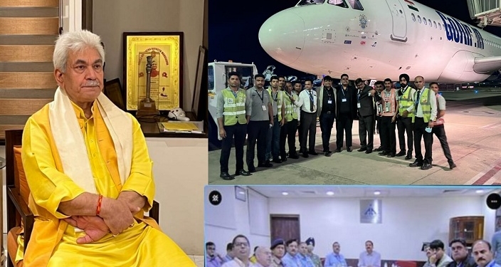 Lt Governor Launches Night Parking Facility at Jammu & Srinagar Airports