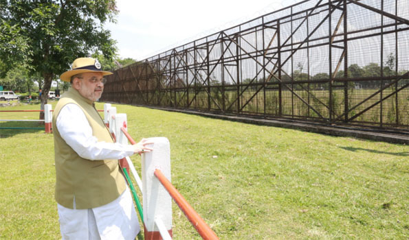 Amit Shah visits Teen Bigha Corridor in Bengal