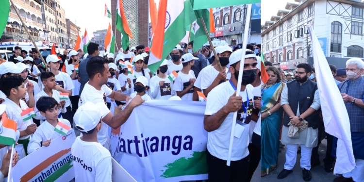 Lt Governor flags off “The Great India Run” from the iconic Lal Chowk Srinagar