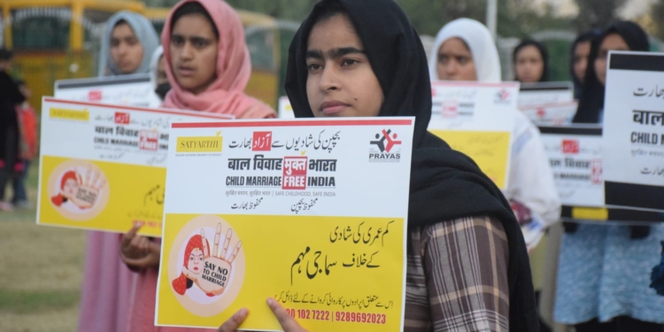 Kashmir: Awareness on Child Marriage organised by Kailash Satyarathi Children’s Foundation and Prayas