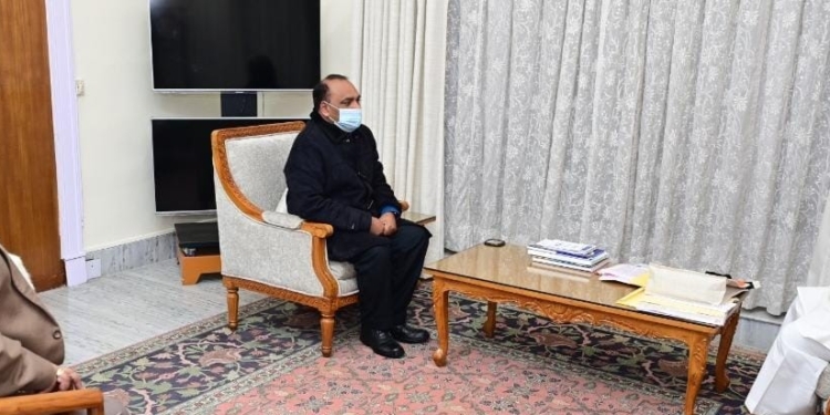 Former Chief Justice of J&K and Ladakh High Court; MD & CEO J&K Bank call on Lt Governor