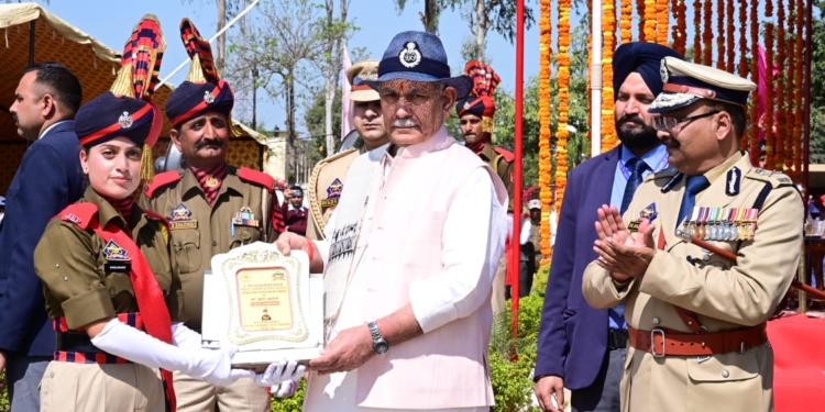 Lt Governor attends Passing Out Parade of JKP constables at PTS Kathua