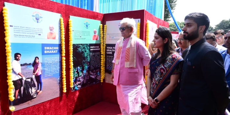 J&K LG Sinha attends the historical screening of 100th episode of Prime Minister’s ‘Mann Ki Baat’