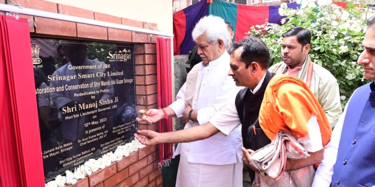 LG Manoj Sinha inaugurates three projects of Srinagar Smart City