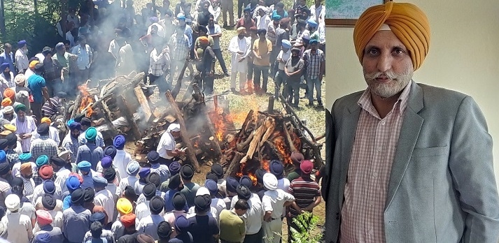 RS Bali, spouse and son Cremated in Chandoosa Baramulla