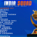 India squad for Asia Cup announced