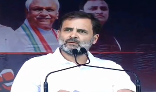 Rahul accuses Modi of implementing RSS agenda of hate