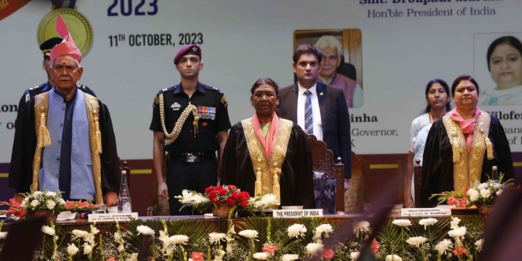 President of India, Smt Droupadi Murmu graced convocation of the University of Kashmir