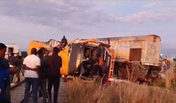 13 killed, 25 injured in bus-train collision in Tanzania