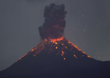 Indonesia’s Anak Krakatau volcano erupts