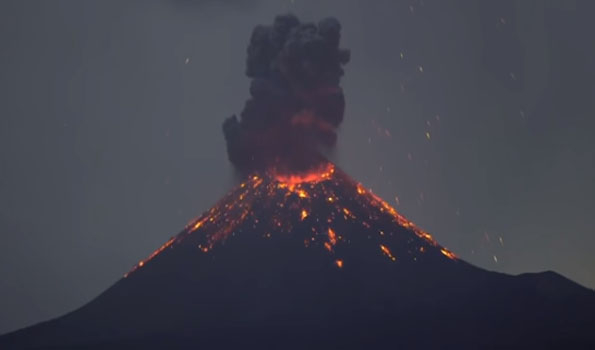 Indonesia’s Anak Krakatau volcano erupts