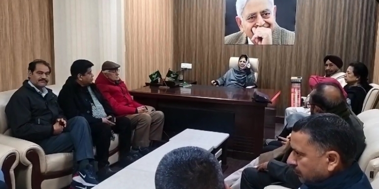 Mehbooba Mufti holds meeting of PDP leaders in Jammu