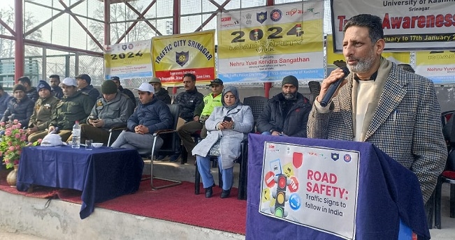 Nehru Yuva Kendra Kashmir Launches Week-Long Youth Empowerment Program with Focus on Road Safety and National Development