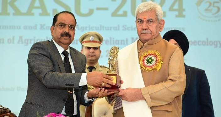 Lt Governor addresses inaugural session of 6th J&K Agricultural Science Congress at SKUAST Jammu