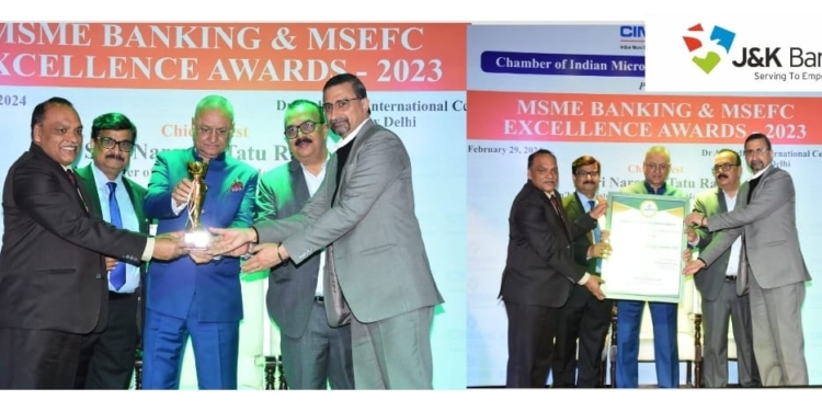 J&K Bank shines at MSME Banking Excellence Awards – 2023