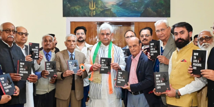 Lt Governor releases book “How to Live A Peaceful Life” by ID Soni