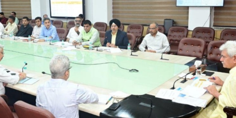 LG Manoj Sinha chairs a review meeting of Dept of Industries & Commerce and Dept of Geology & Mining