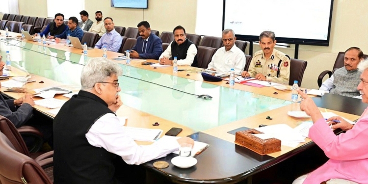 Lt Governor chairs a review meeting of Home Department