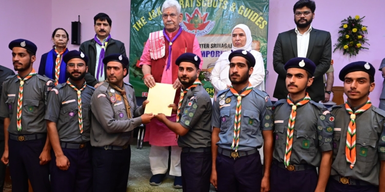Lt Governor addresses J&K Bharat Scouts & Guides’ UT-level Camporee at Sonamarg