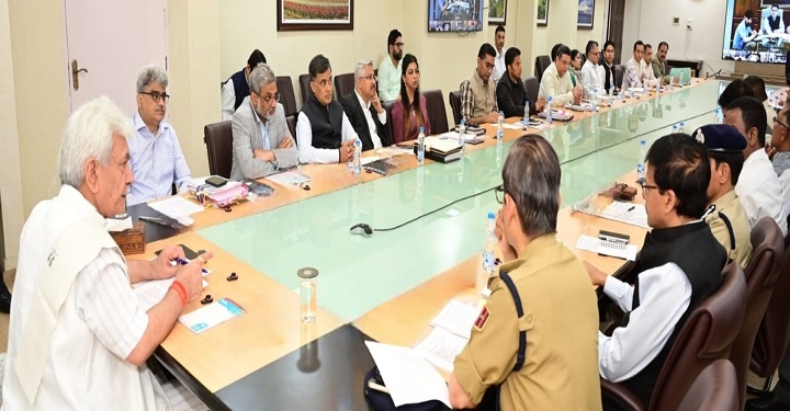 LG Manoj Sinha reviews preparation for Mata Kheer Bhawani Mela, Eid-ul-Adha