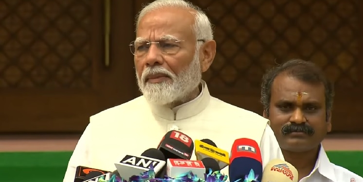 PM Modi addresses before commencement of 1st session of the 18th Lok Sabha
