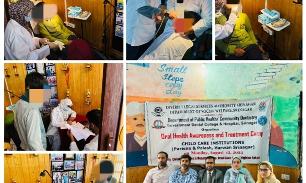 DLSA Srinagar organizes Oral Health Awareness & Treatment Camp at Harwan, Srinagar