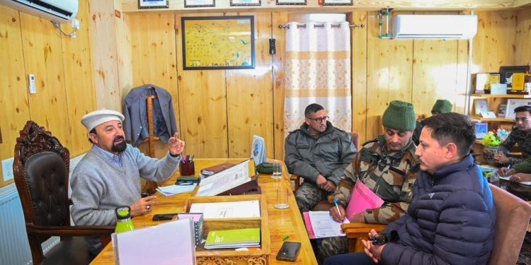 CEC Dr Akhoon chairs meeting with GM NHIDCL on maintenance of electric poles at GM Pore, Saliskote