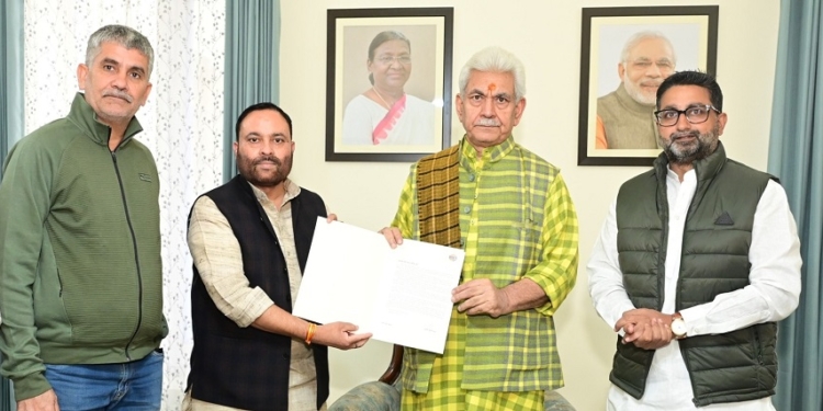 UP Ministers Anil Kumar, Danish Azad Ansari call on LG Manoj Sinha