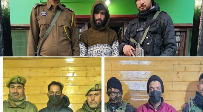 Police arrests 03 drug peddlers in Budgam, Handwara; Contraband substances recovered