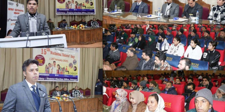 Div Com Kashmir administers oath on National Voters Day