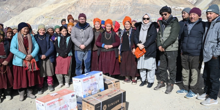 Machines distributed to LRLM SHG Zangla under IWMP Scheme to empower rural women