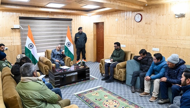 Various delegations call on Lieutenant Governor, Brig (Dr) BD Mishra in Kargil