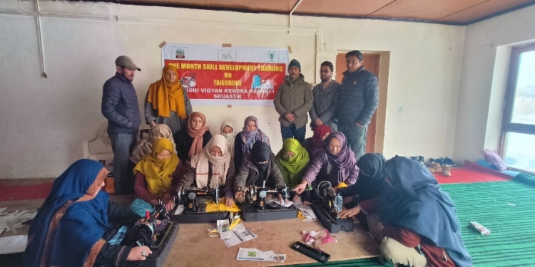 KVK Kargil-1 launches one-month tailoring training to empower women after successful embroidery program