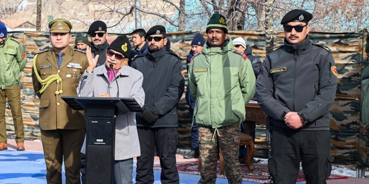 LG Ladakh, Brigadier Dr BD Mishra celebrates New Year with Army Jawans at Kargil Sentinels Brigade