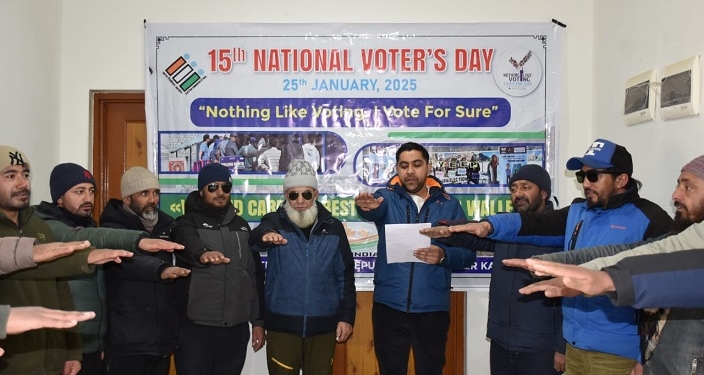 National Voters’ Day celebrated at Tehsildar Office Drass